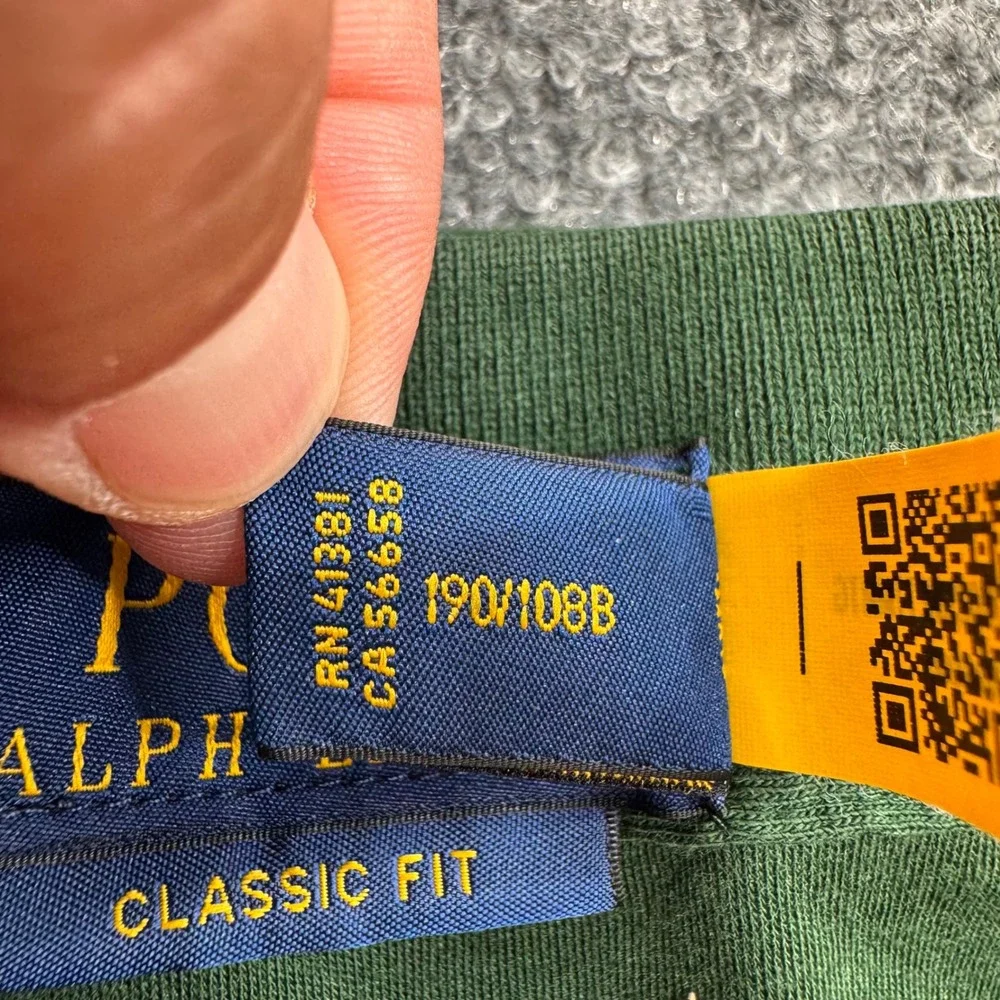 Polo Ralph Lauren Polo Shirt Men XXL Classic Fit Cotton Green S/S Preppy Casual